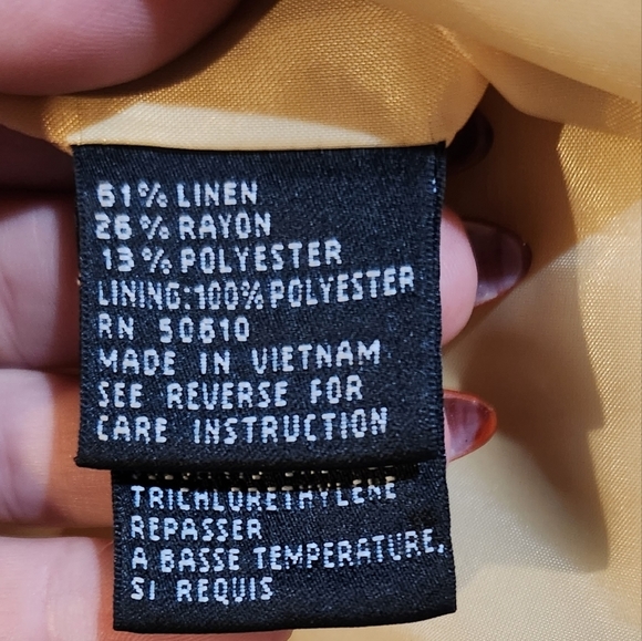 Kasper sz 16 daffodil linen blend boxy contemporary style blazer - Picture 5 of 6